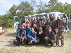 the crew, the van, and Fred Blankenship
